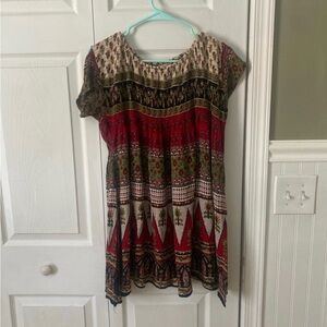 Floral and Aztec Top